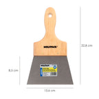 Espátula techos mango madera hoja acero 90 x 140 mm aplicar yeso, pintora, masillas, pladur, etc.