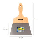 Espátula techos mango madera hoja acero 90 x 160 mm aplicar yeso, pintora, masillas, pladur, etc.