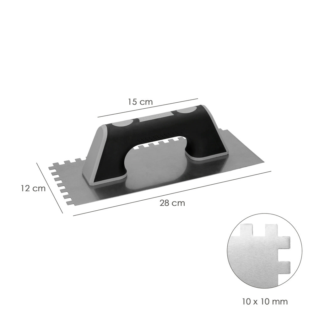 Rodo profissional cabo polipropileno 280x120 mm dentes 10 x 10 mm