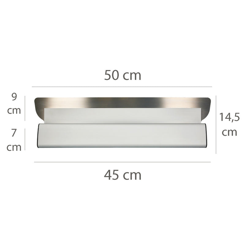 Llana aluminio / acero inoxidable para yeso 50 cm