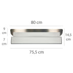 Llana aluminio / acero inoxidable para yeso 80 cm