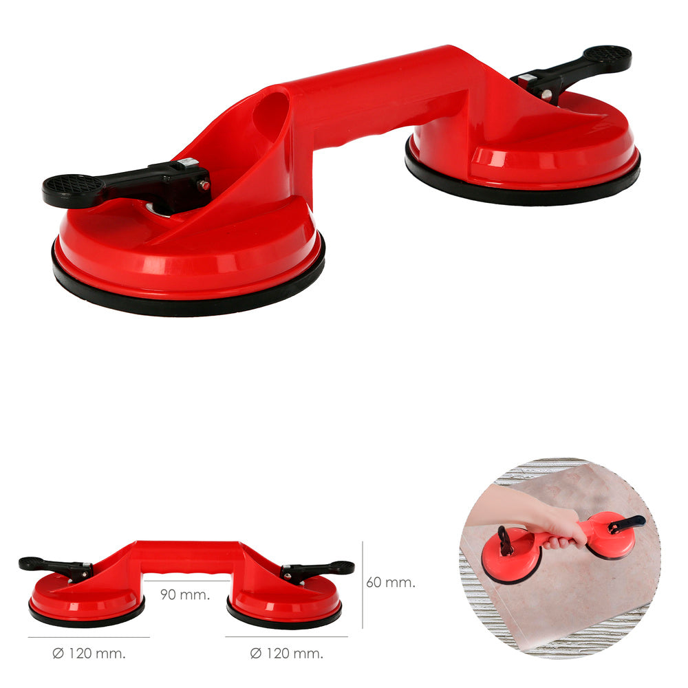 Double suction cup for tilers, 115mm