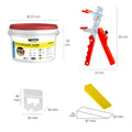 Kit para nivelamento de azulejos (pistola, calços e cunhas)