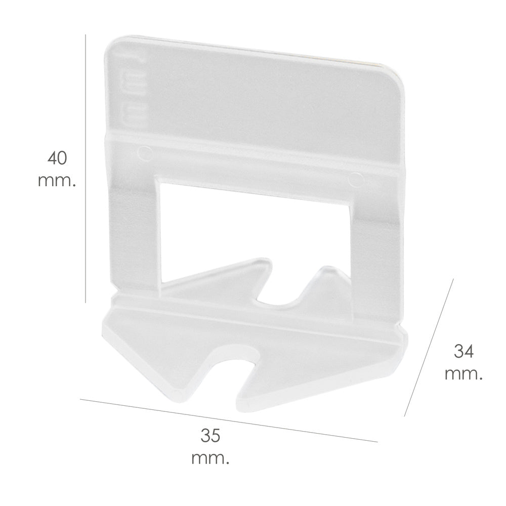 Calzos nivelar suelo 1 mm (bolsa 100 unidades)