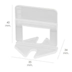 Calzos nivelar suelo 1 mm (bolsa 100 unidades)