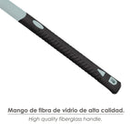 Maza con mango fibra vidrio 3 kg. Cabeza forjada, con anillo anti vibración, maza / porro