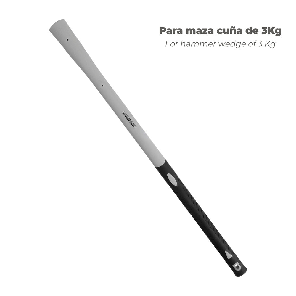 Cabo de fibra de vidro marreta cunha 3 kg 54x34 mm oval cónico