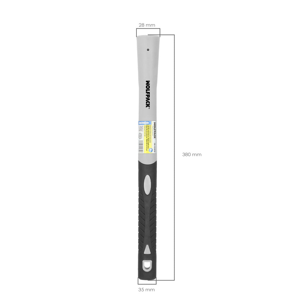 Cabo fibra vidro para picareta olho oval 38 cm cabo bimaterial absorve vibrações