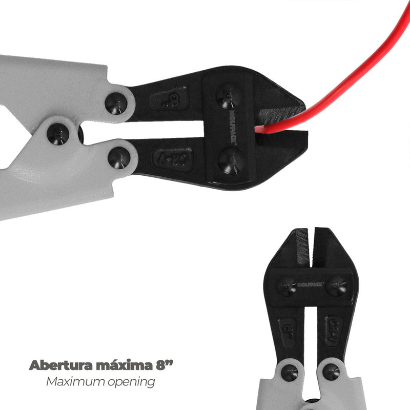 Cortarremaches 200 mm / 8" hojas de cromo vanadio