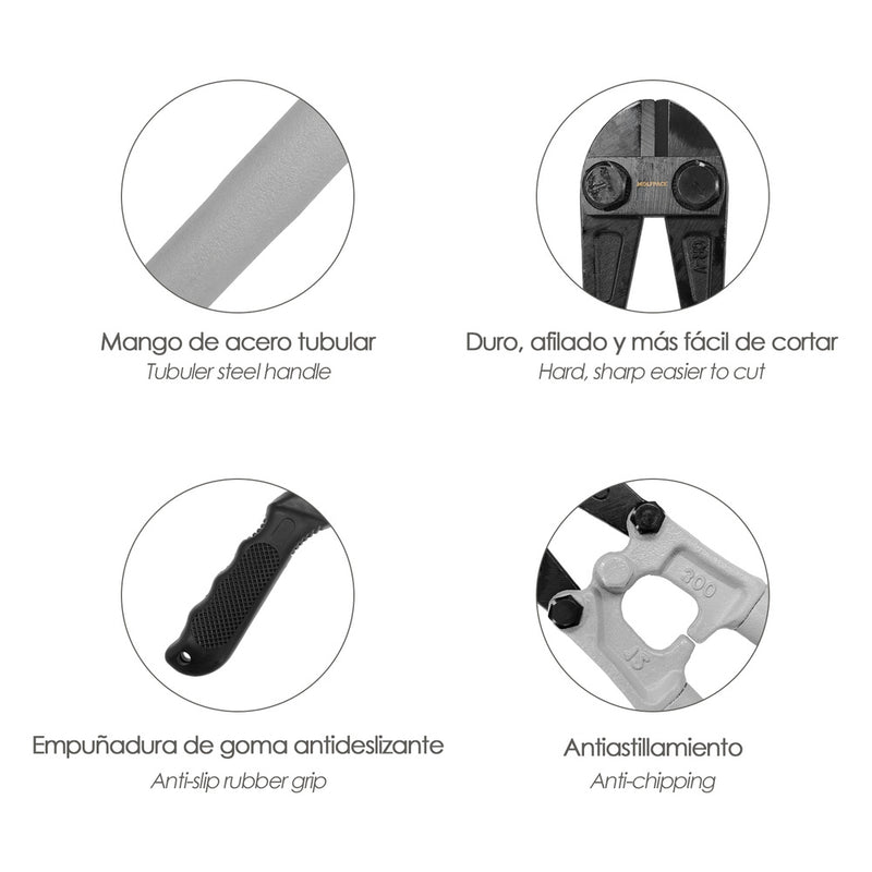 Cortarremaches 600 mm / 24" hojas de cromo vanadio