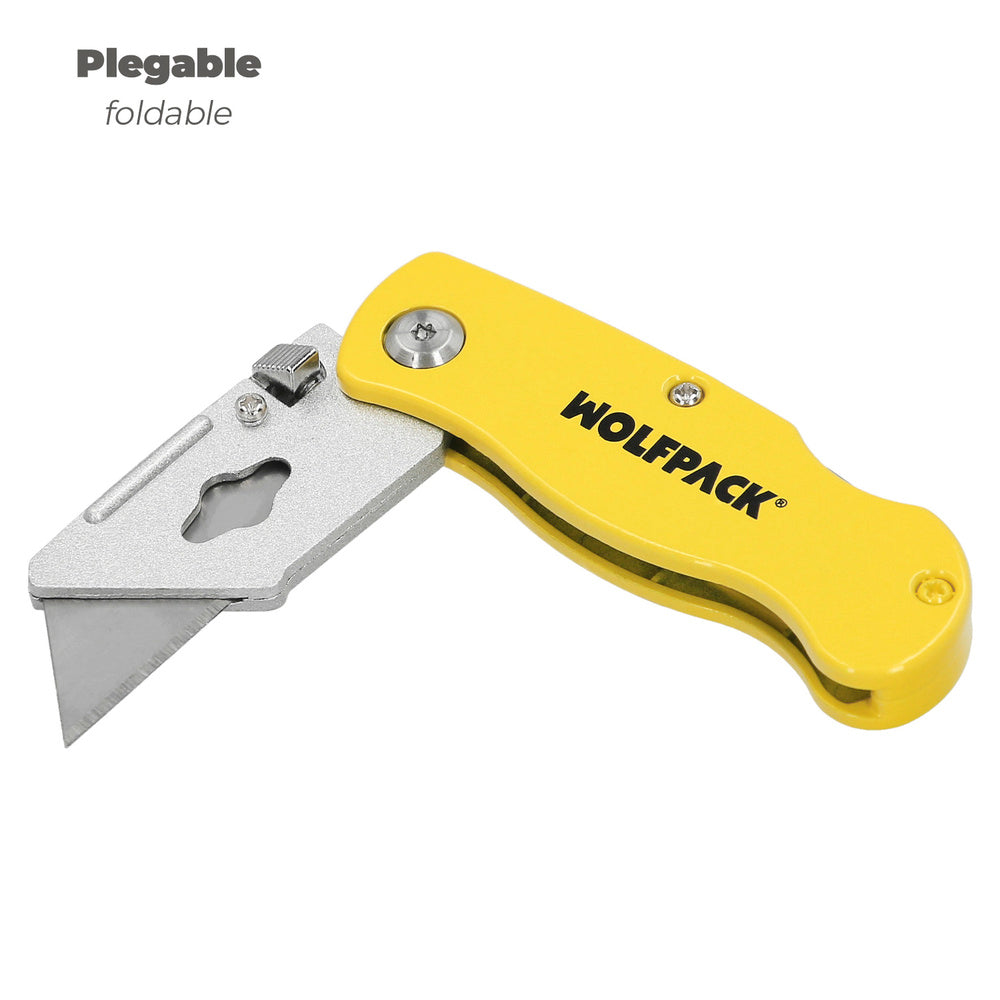 Folding utility knife with trapezoid blade 155 mm