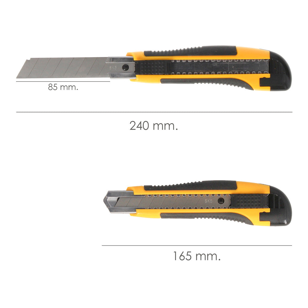 18mm snap-off blade cutter with 2 blades (display of 24 pieces)