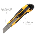18mm snap-off blade cutter with 2 blades (display of 24 pieces)