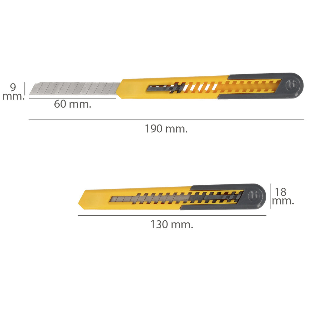 Professional cutter 9 mm carbon steel blade with retaining clip. Craft cutters, work cutters,