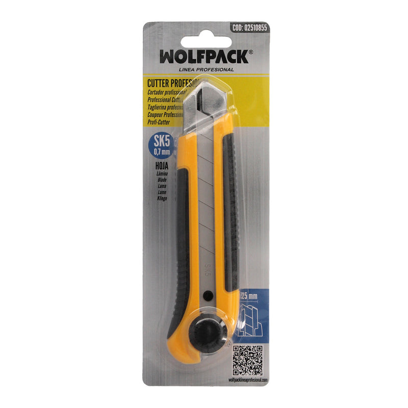 Cutter ancho profesional hoja acero sk5 25mm