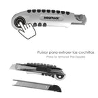 Professional 18mm aluminum cutter with 5 SK5 steel blades