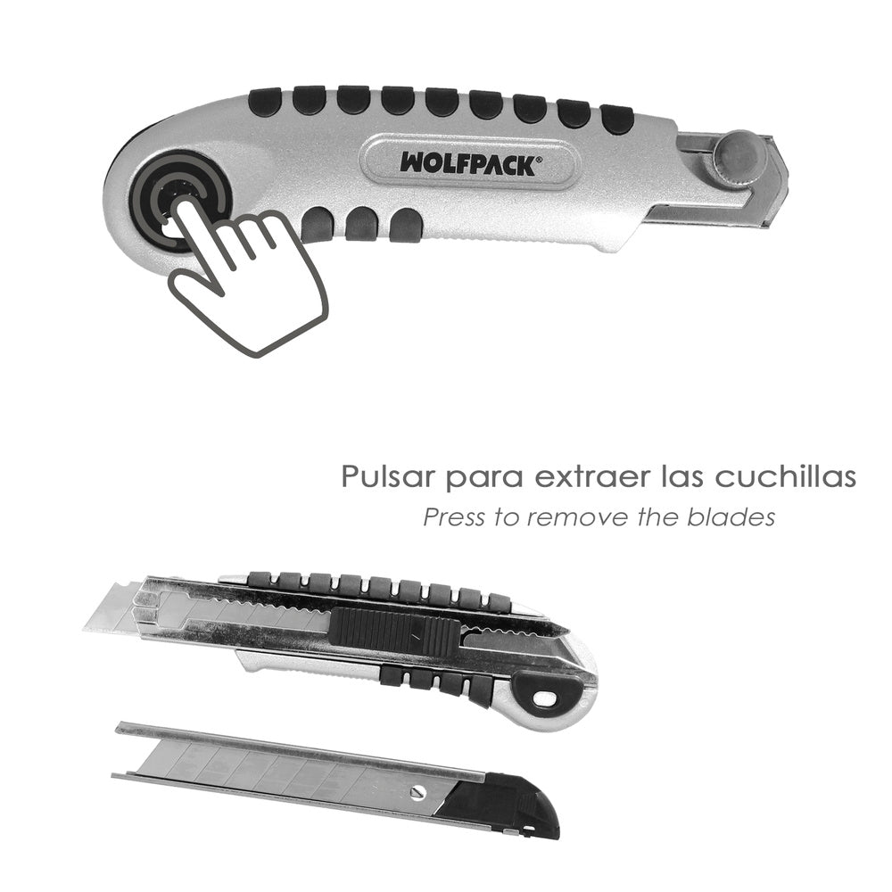 Cortador profissional de alumínio de 18 mm com 5 lâminas de aço SK5