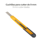 Cutter blade 9 mm (10 pieces per case) carbon steel.