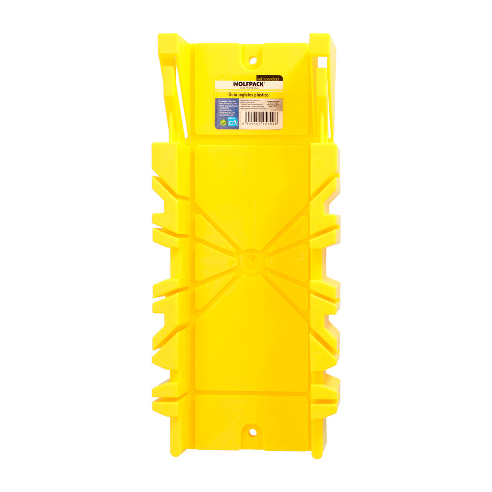 Guía ingletes plástico 10,5x 30 cm caja ingletes, caja sierra ingletadora, guía ingletadora. 3 ángulos