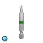 Puntas destornillador largo plano 4 mm (2 piezas). Acero s2 al cromo vanadio. Puntas hexagonales, destorpuntas,