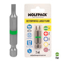 Puntas destornillador largo plano 4 mm (2 piezas). Acero s2 al cromo vanadio. Puntas hexagonales, destorpuntas,