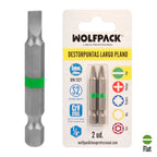 Puntas destornillador largo plano 5 mm (2 piezas). Acero s2 al cromo vanadio. Puntas hexagonales, destorpuntas,
