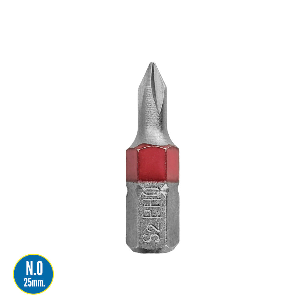 Long Phillips screwdriver bits no. 0 (2 pieces). Chrome vanadium S2 steel. Hex bits, driver bits,