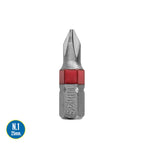 Puntas largas destornillador phillips nº 1 (2 piezas). Acero s2 al cromo vanadio. Puntas hexagonales, destorpuntas,
