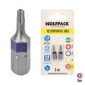Puntas destornillador torx 10 inviolable (2 piezas). Acero s2 al cromo vanadio. Puntas hexagonales, destorpuntas,