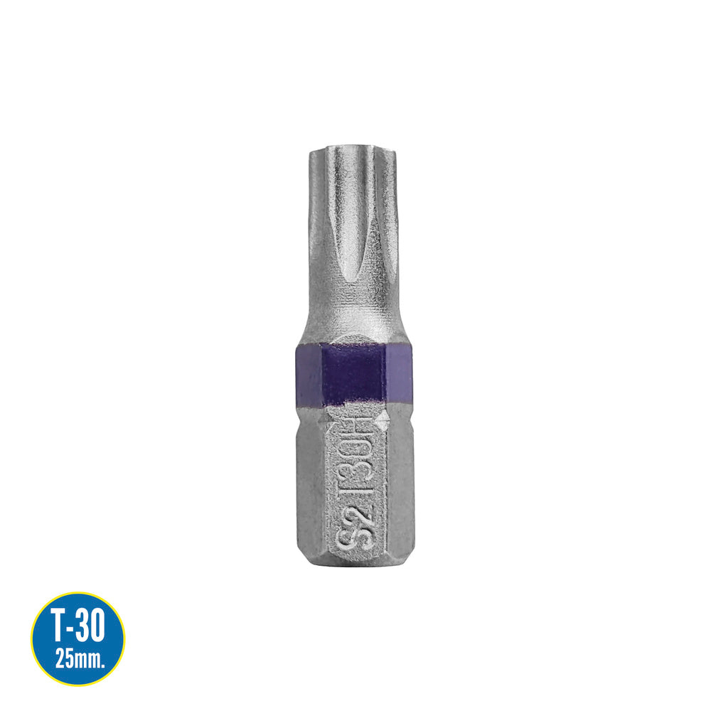 Puntas destornillador torx 30 inviolable (2 piezas). Acero s2 al cromo vanadio. Puntas hexagonales, destorpuntas,
