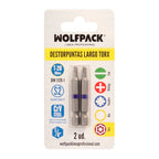Puntas largas destornillador torx t20 (2 piezas). Acero s2 al cromo vanadio. Puntas hexagonales, destorpuntas,