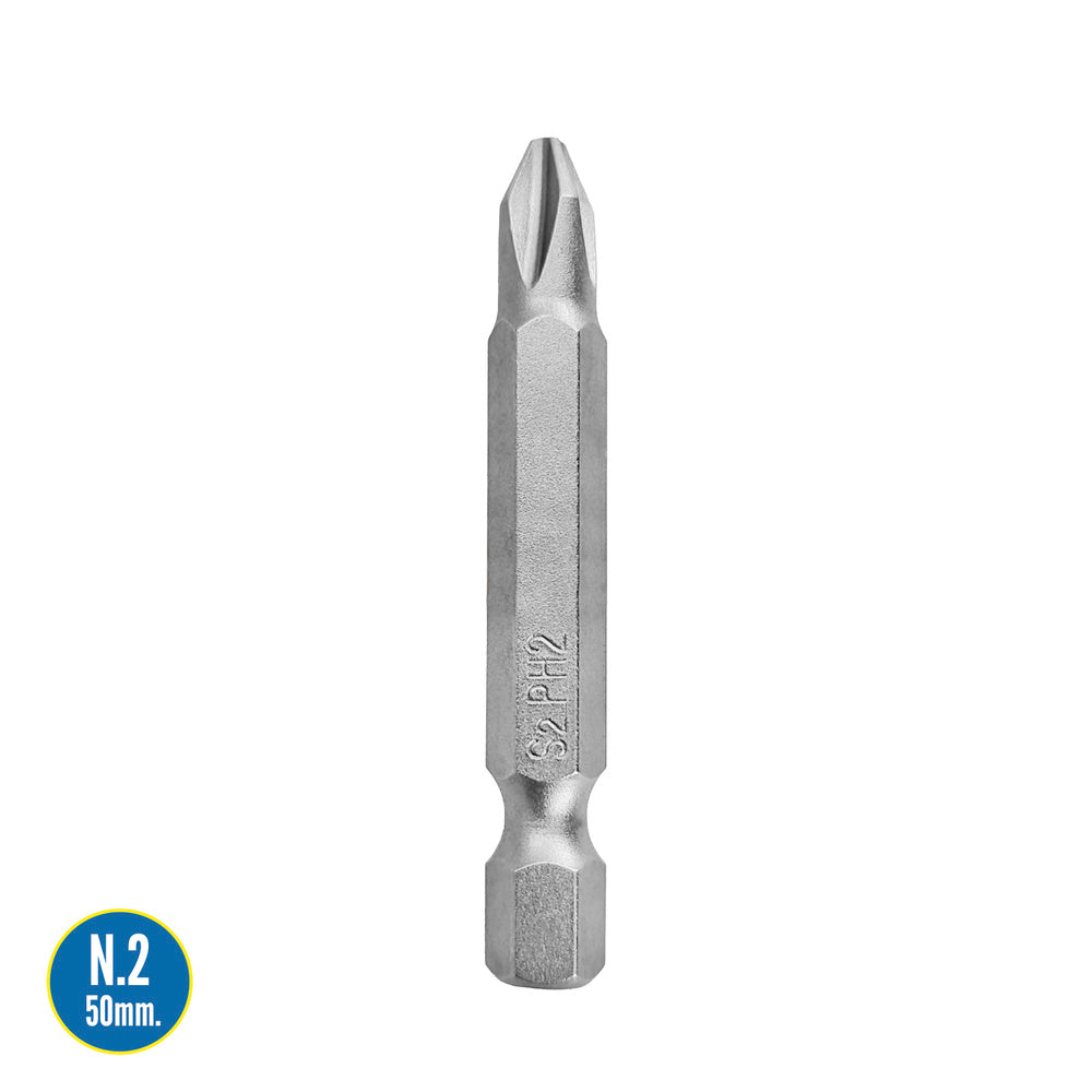 Puntas largas destornillador phillips nº 2 (20 piezas). Acero s2 al cromo vanadio. Puntas hexagonales, destorpuntas,