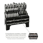 Juego de destornilladores / destorpuntas 100 piezas con soporte expositor