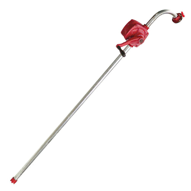 Bomba manual para trasvase de líquidos en acero | rojo