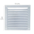 Rejilla ventilación atornillar  15x15 cm blanca lacada