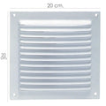 Rejilla ventilación atornillar  20x20 cm blanca lacada