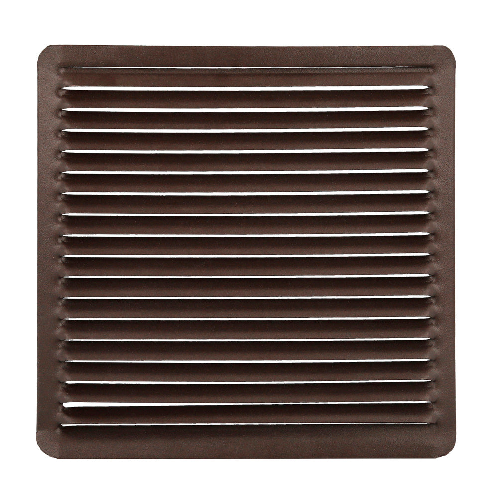 17x17 cm recessed ventilation grille brown aluminum