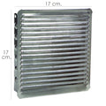 Rejilla ventilación empotrar 17x17 cm aluminio