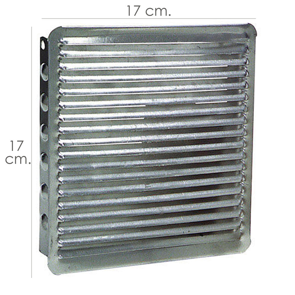 Ventilation grille for recessing 17x17 cm aluminum