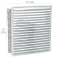Rejilla ventilación empotrar 17x17 cm blanca lacada