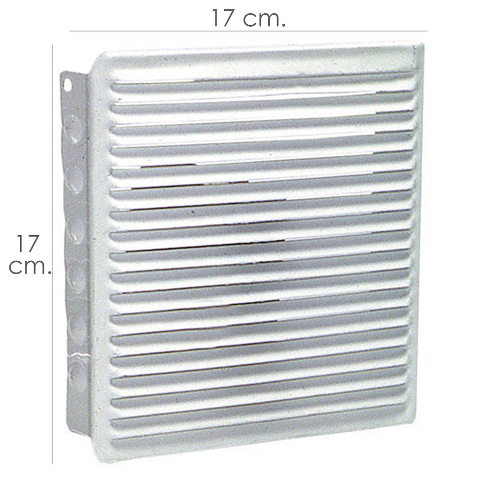 Built-in ventilation grille 17x17 cm white lacquered