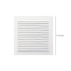 Rejilla ventilación aluminio con mosquitera atornillable 175 x 175 mm color blanco