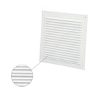 Rejilla ventilación aluminio con mosquitera atornillable 175 x 175 mm color blanco