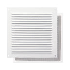 Rejilla ventilación aluminio con mosquitera atornillable 175 x 175 mm color blanco