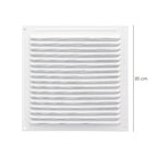 Rejilla ventilación aluminio con mosquitera atornillable 200 x 200 mm color blanco