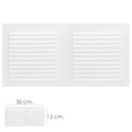 Rejilla ventilación atornillable doble 30x15 cm color blanca