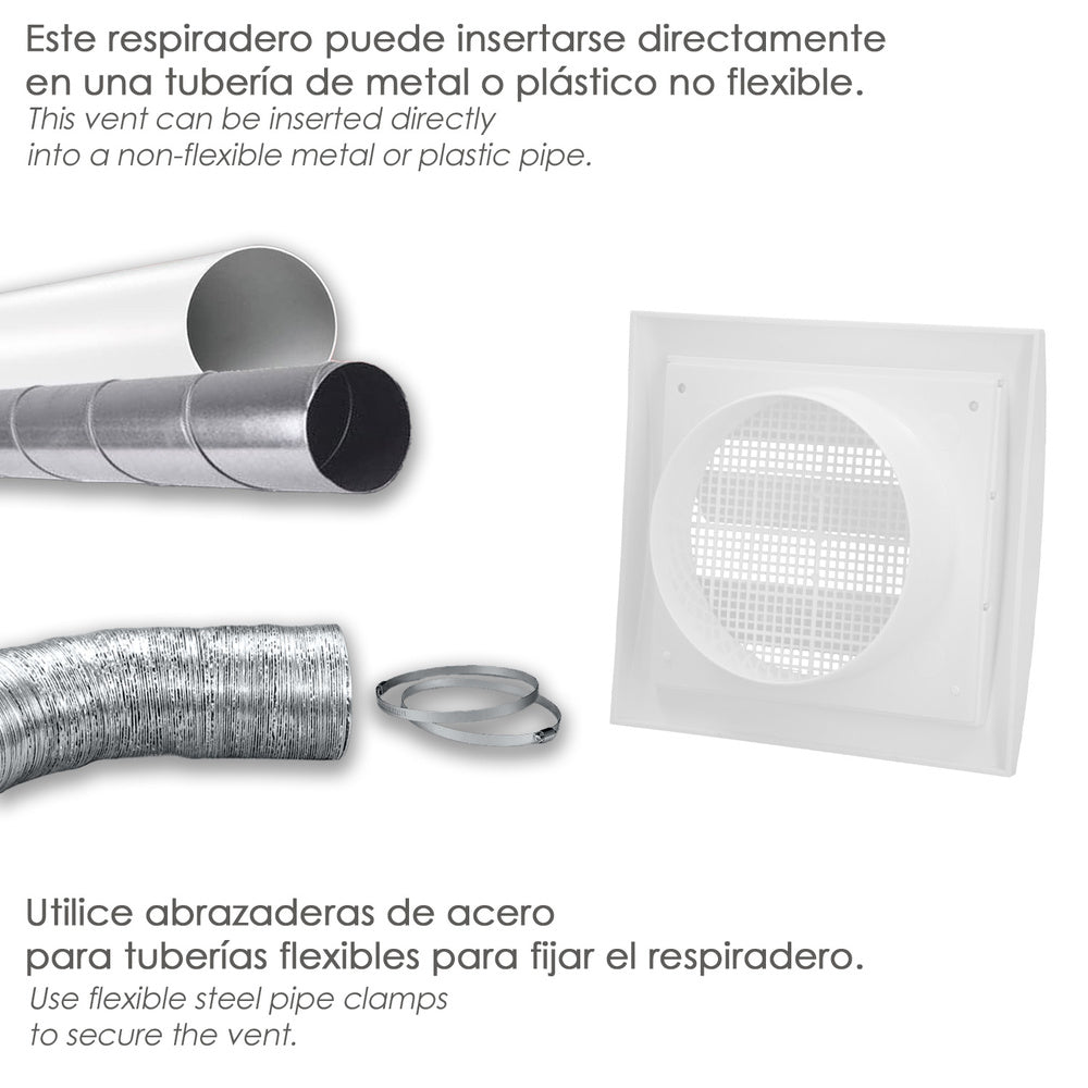 Plastic grid with rear mesh and movable slats 20x20 cm