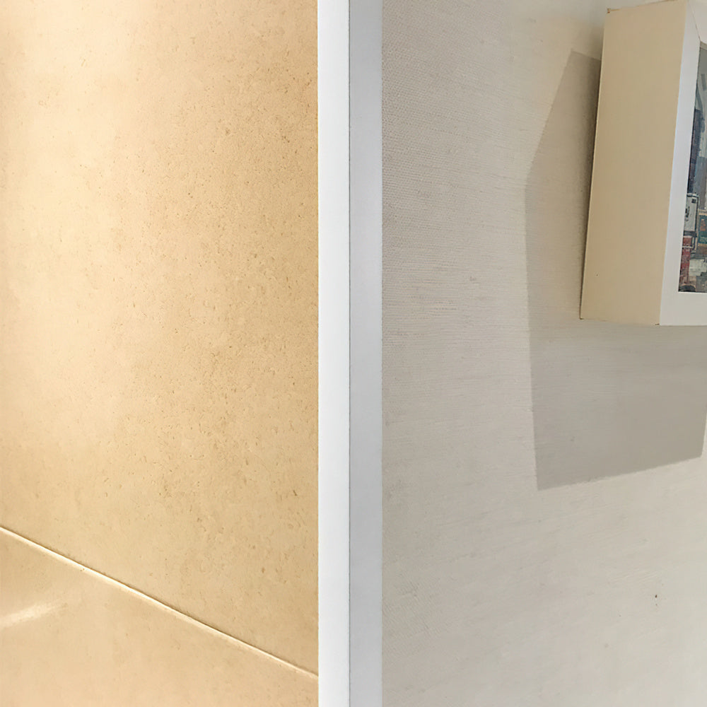 Perfil PVC de ângulo 25x25 mm branco barra 2,5 metros