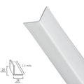 Perfil PVC de ângulo 25x25 mm branco barra 2,5 metros