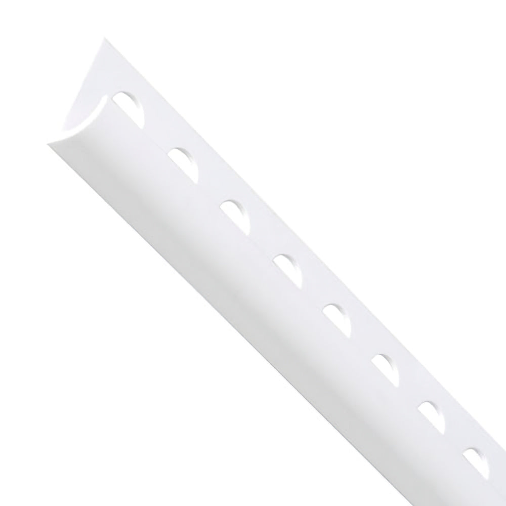 Guarda-cantos PVC branco barra 2,6 metros canto redondo